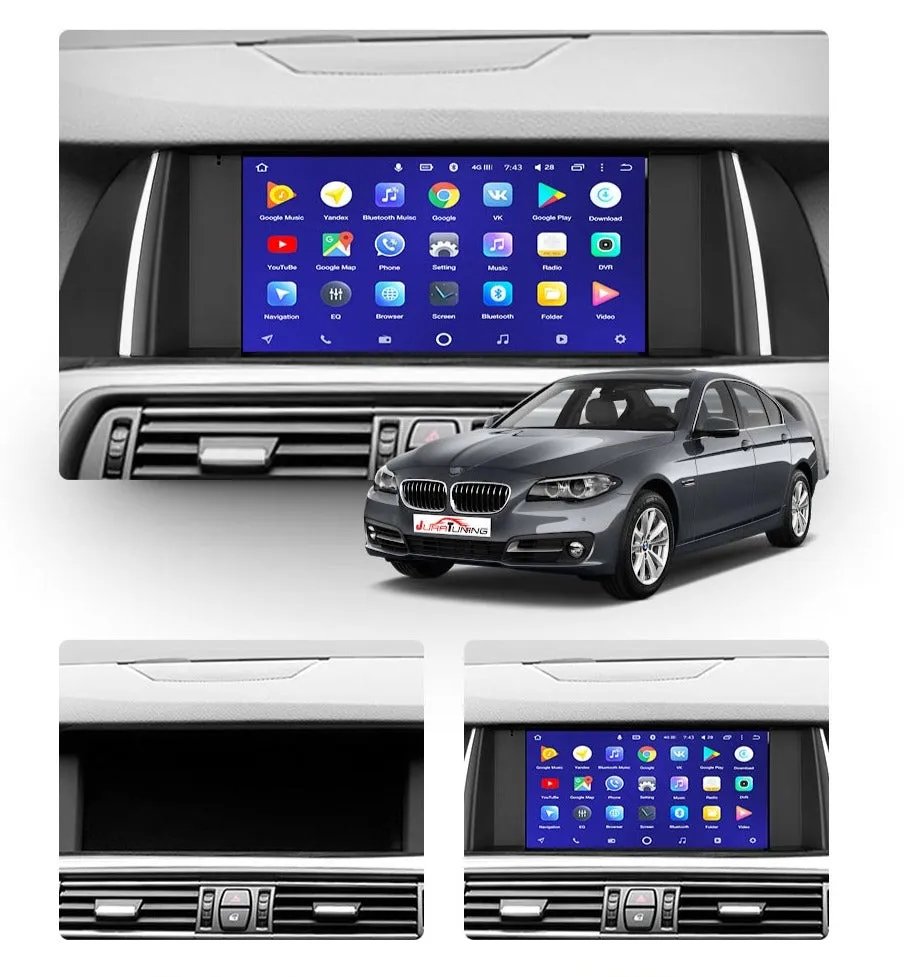 Car Dealz 10.2" Android 10.0 BMW 5-Series F10 F11 2009 - 2017 In Dash Plus OEM Fascia