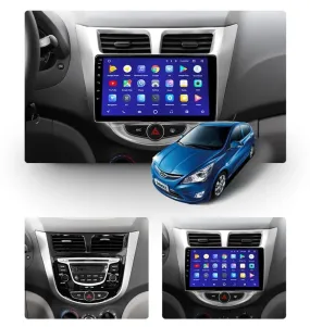 Car Dealz 10.2" Android 10.0 Hyundai Solaris 1 2010-2016 w CAM Head Unit In Dash Plus OEM Fascia