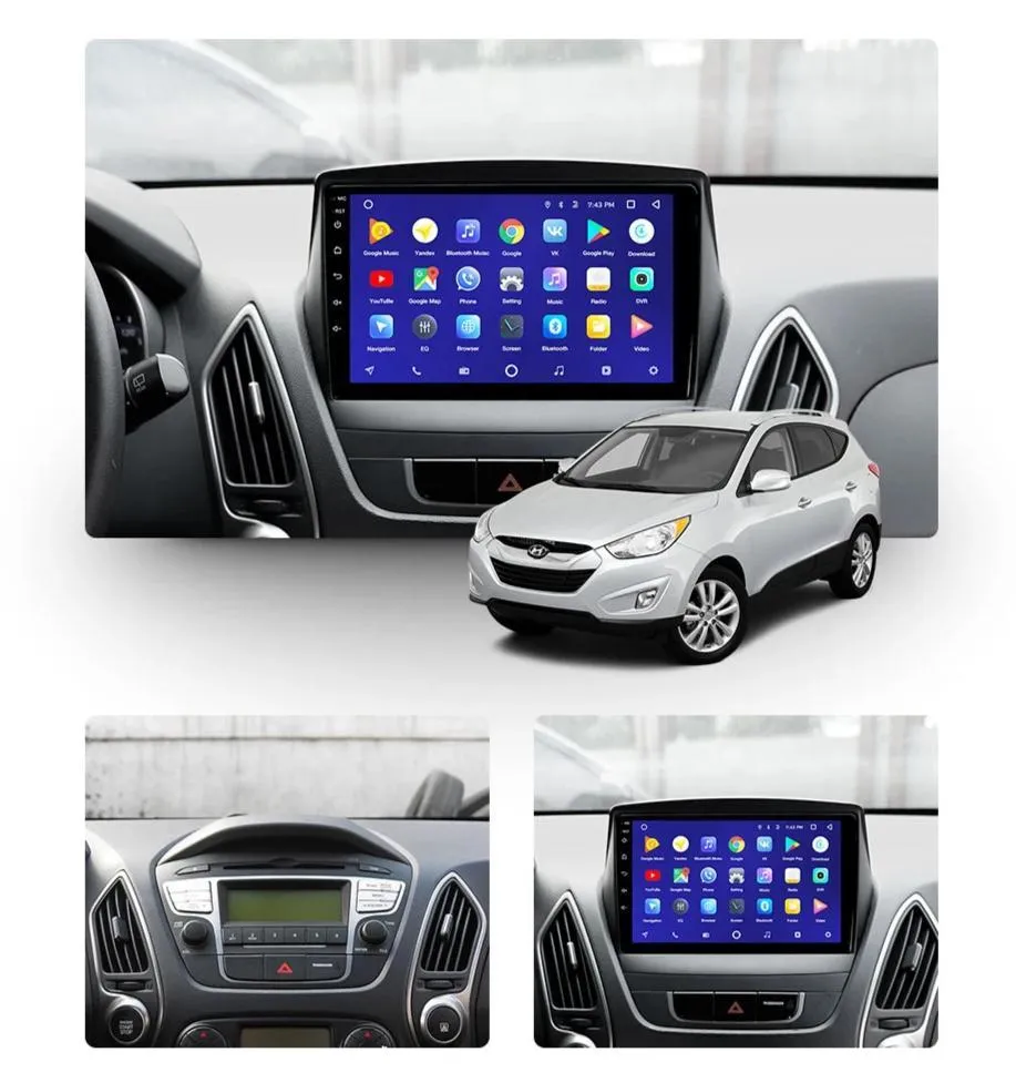 Car Dealz 10.2" Android 10.0 Hyundai Tucson 2 LM IX35 2009-2015 w CAM Head Unit In Dash Plus OEM Fascia