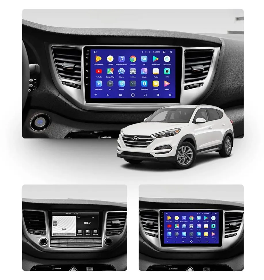 Car Dealz 10.2" Android 10.0 Hyundai Tucson 3 2015-2018 Head Unit In Dash Plus OEM Fascia