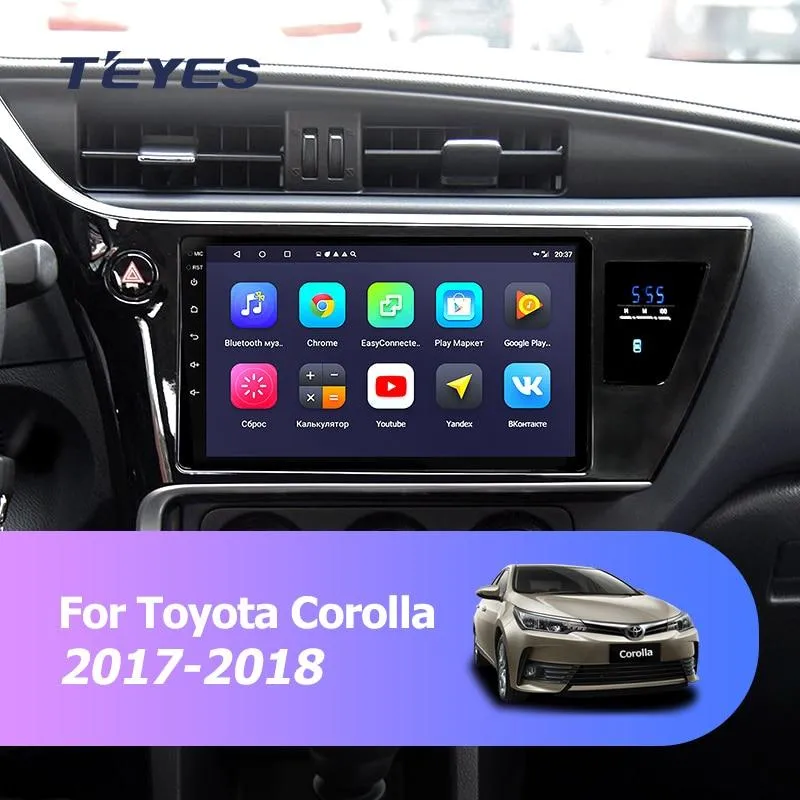 Car Dealz 9" Android 10.0 Toyota Corolla 2017-2018 In Dash Plus OEM Fascia