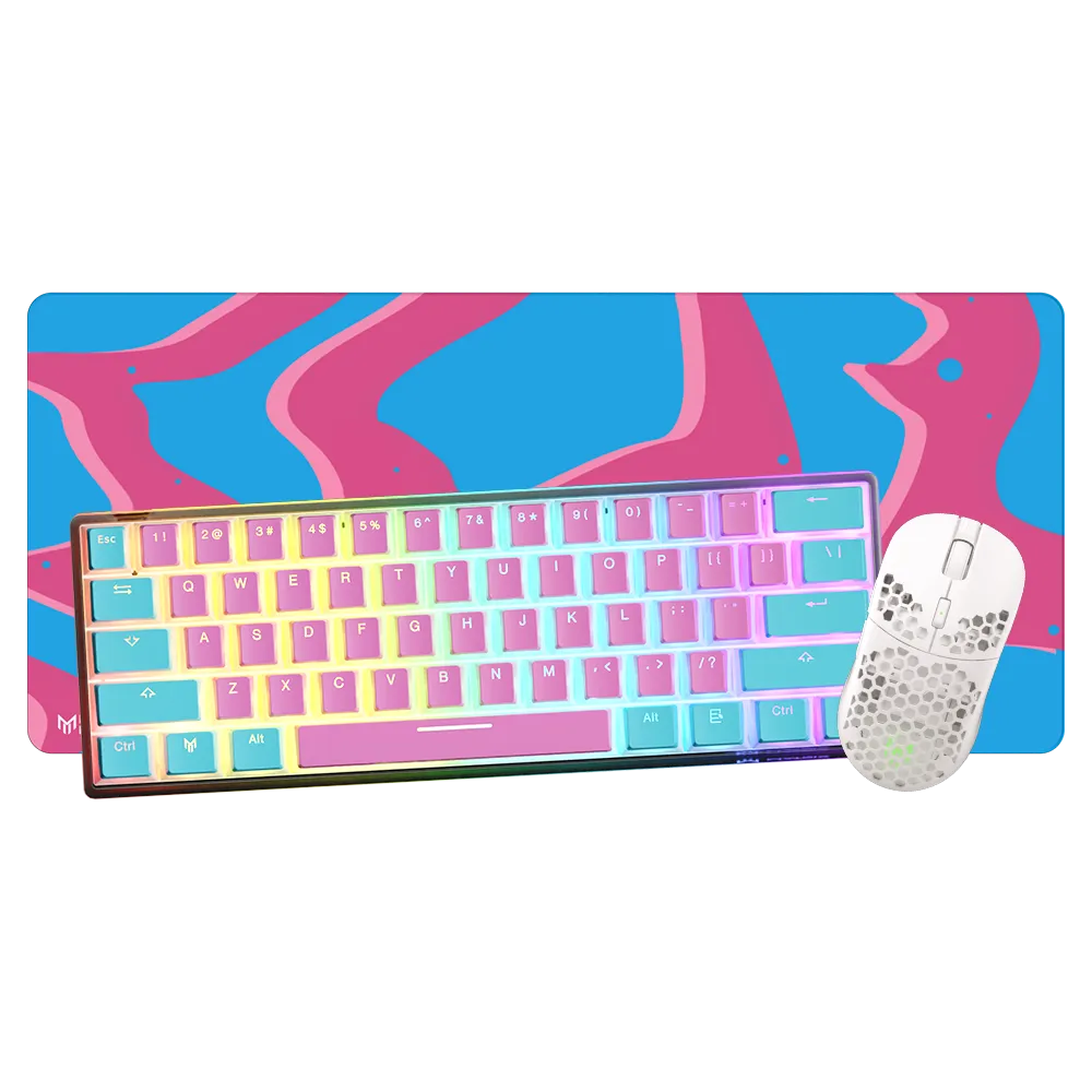 Clix Cotton Candy Pink - 60% Mechanical Gaming Bundle