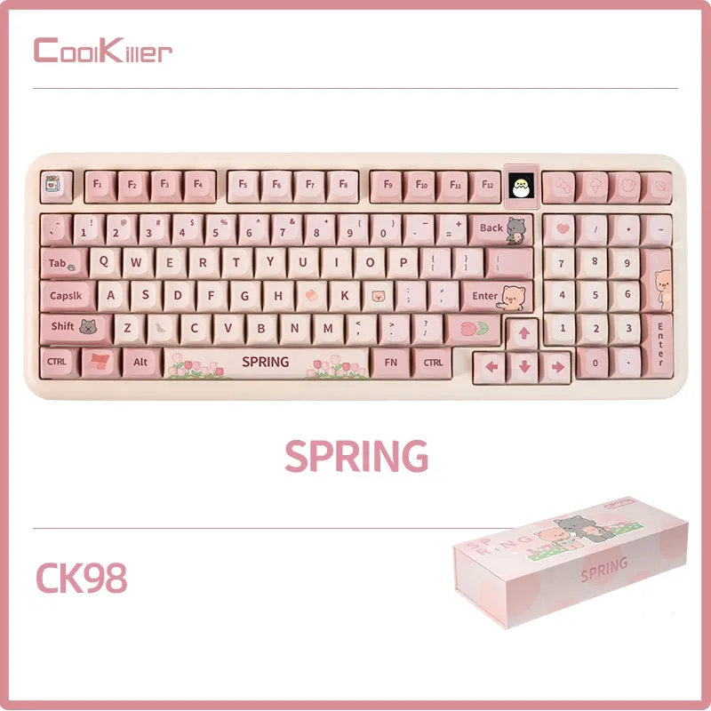 CoolKiller Spring Cute Wireless Mechanical Keyboard