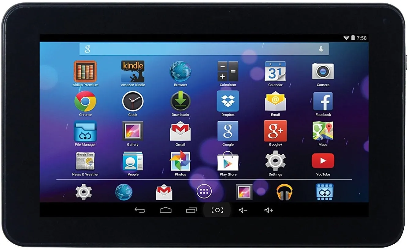 Craig CMP771HD Quad-Core 1.3GHz 8GB 7" Capacitive Touchscreen Tablet Android 4.4 w/Cams & BT (Black)