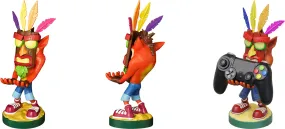 Crash Bandicoot Cable Guy Aku Aku Crash 8 Inch Cable Guy Controller and Smartphone Stand