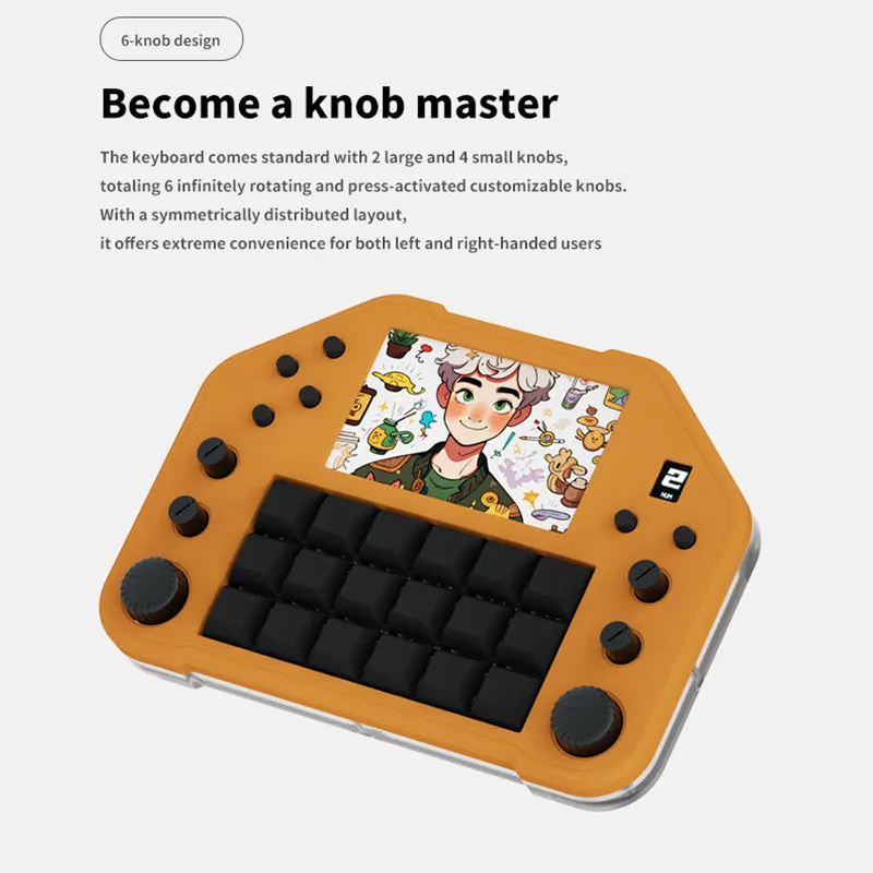 DOIO KB18-01 Dual Screen Macro Keyboard Hot-swappable Macro Pad