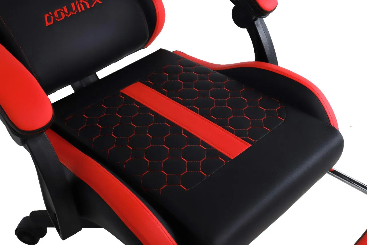 Dowinx Computer Gaming Office Chair | Adjustable Headrest | Massage Function for Waist Cushion | Supports up to 150KGS | PVC leather | steel frame