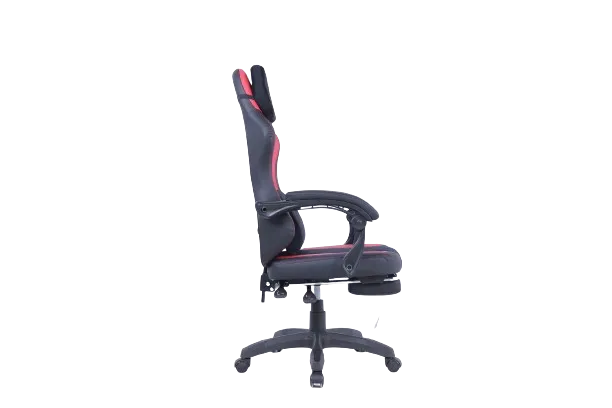 Dowinx Computer Gaming Office Chair | Linkage armrest | Double handle mechanism  T bar | Steel frame | Adjustable  Backrest with extendable footrest