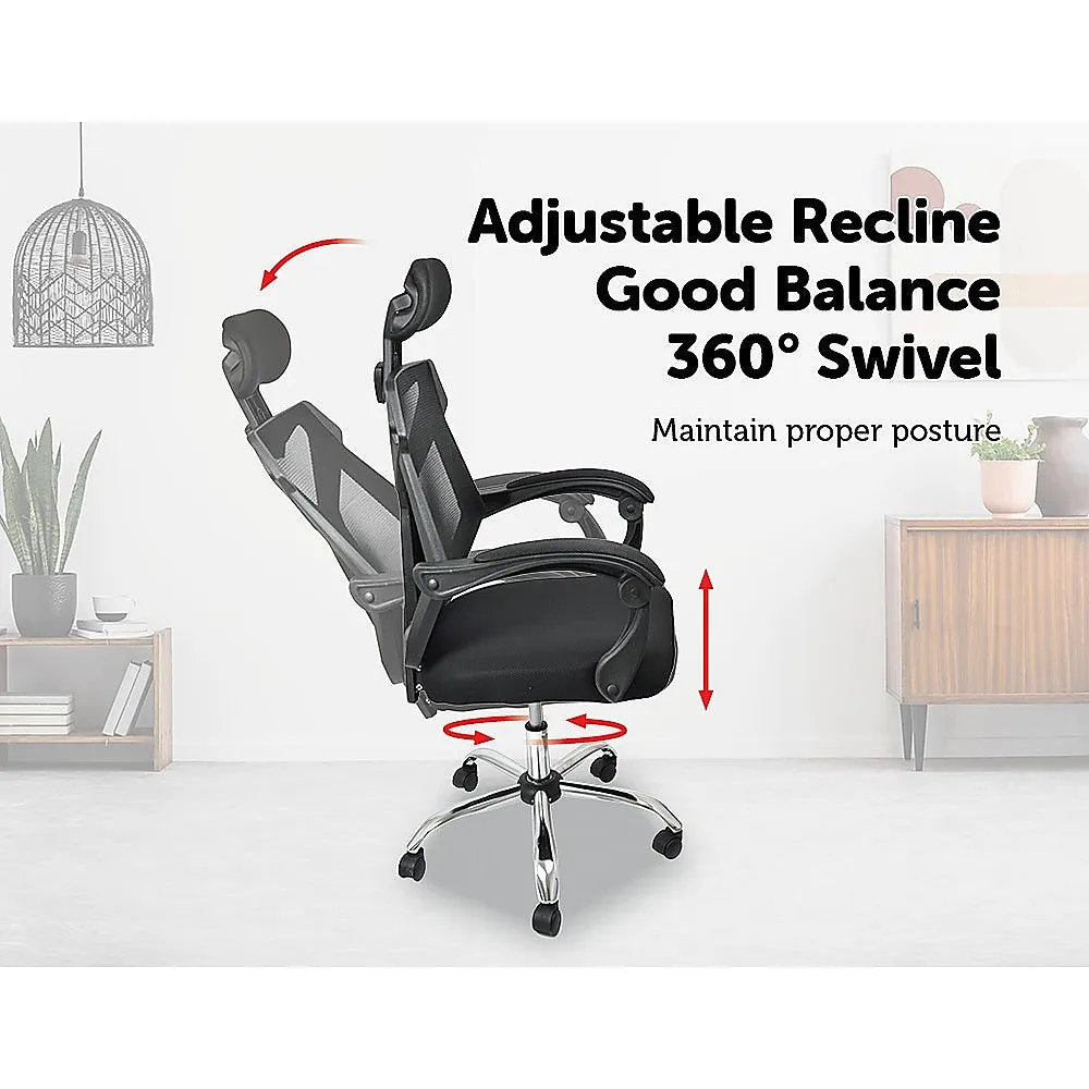 Ergonomic Mesh Office Chair with Lumbar Support, Black