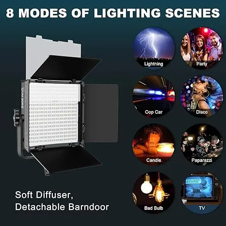 GVM 50RS RGB LED Light Panel Video Lighting Kit