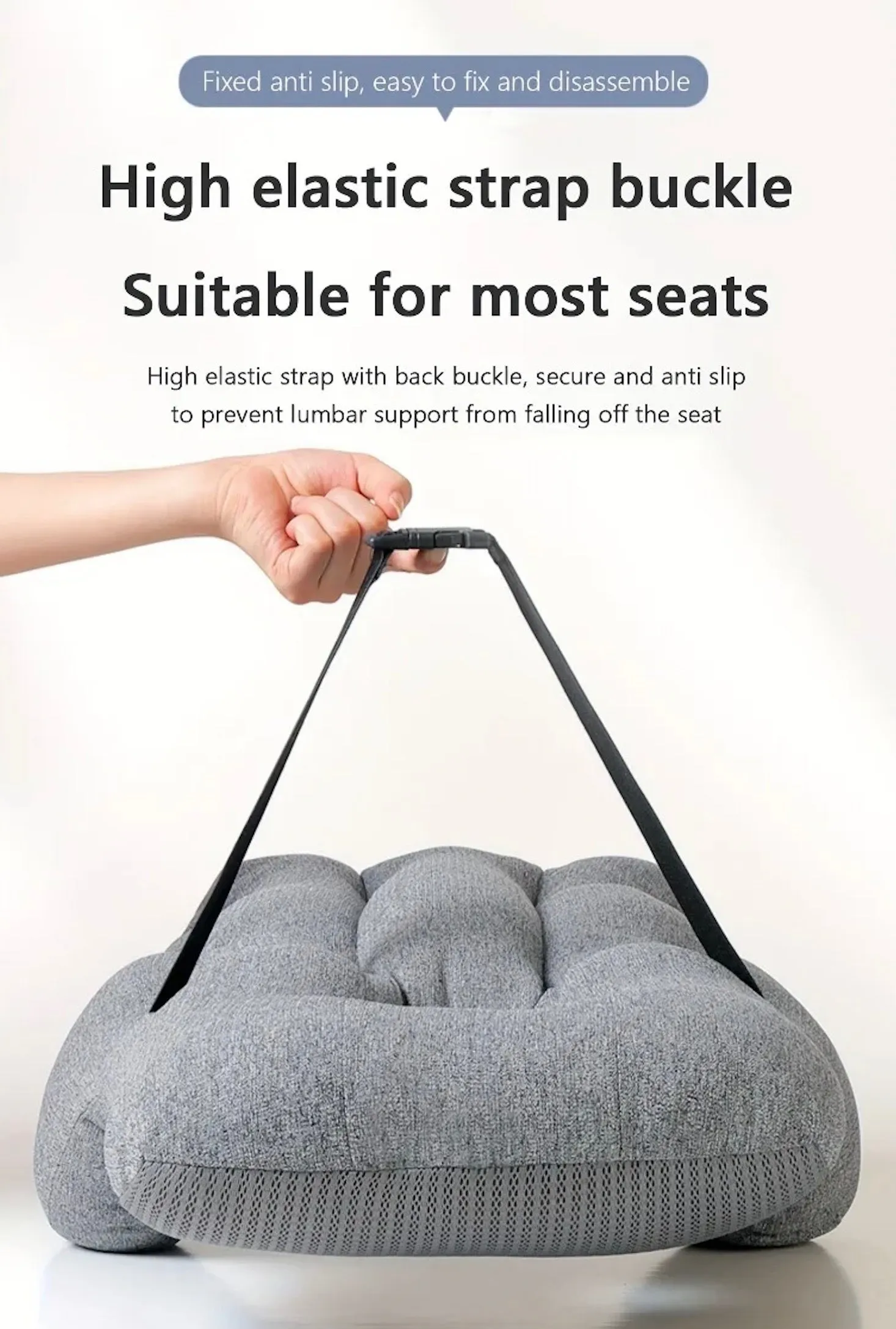 Lumbar Support Pillow for Office Chair - Gray