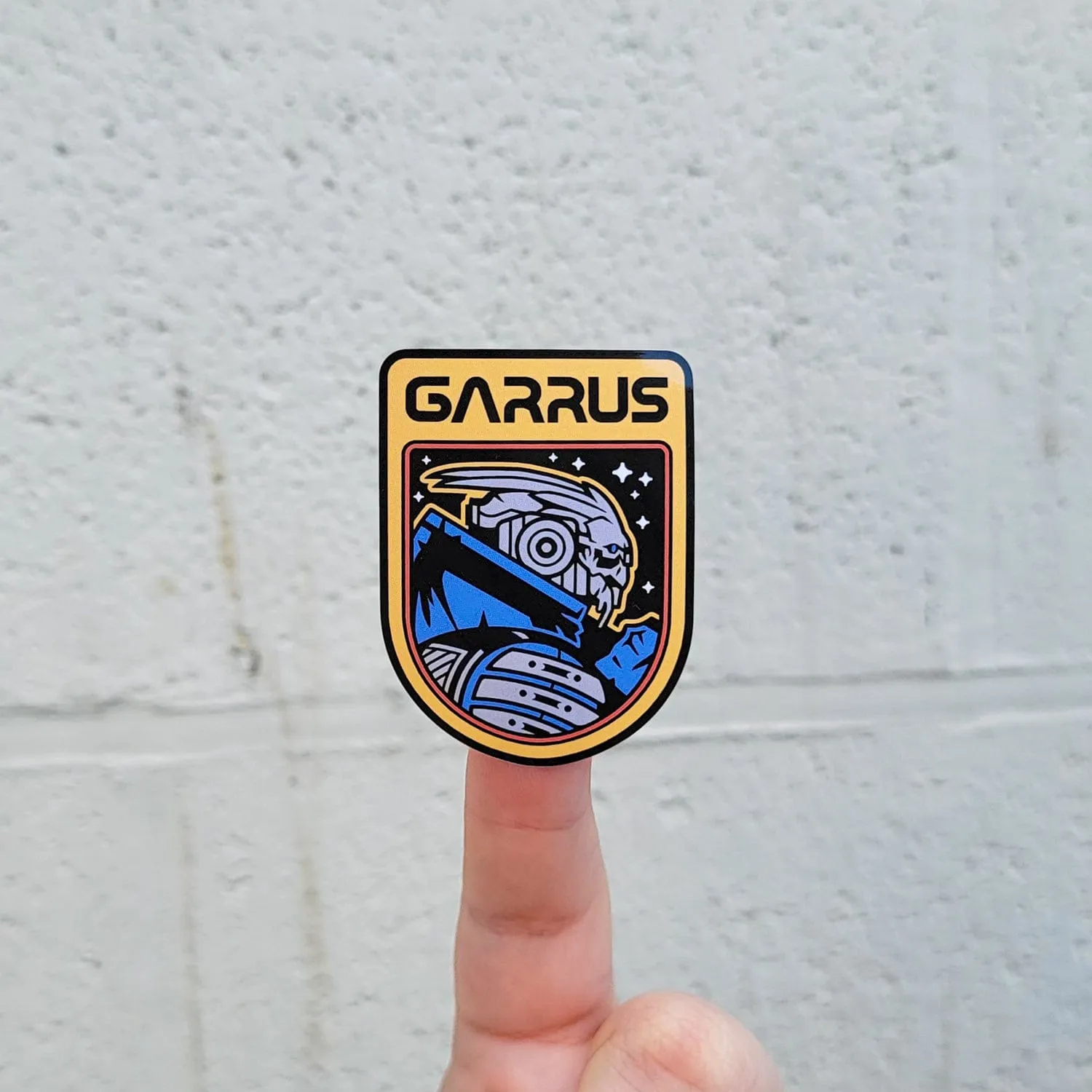 Mass Effect - Garrus Retro Vinyl Sticker