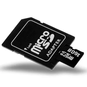 MicroSD 16 GB Card with Adapter - Class 10  High Speed