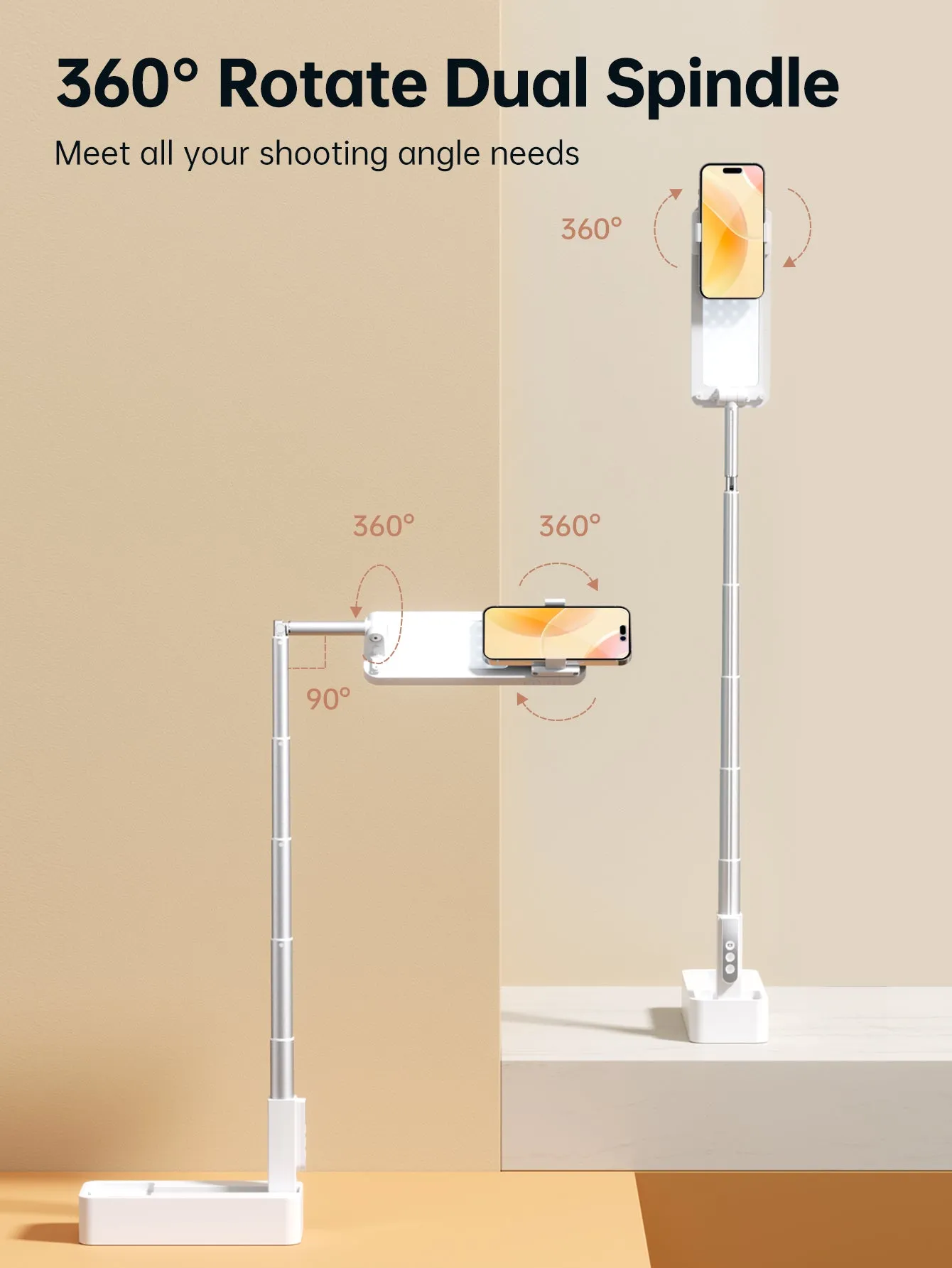 Multifunction Selfie Stand with Selfie Light