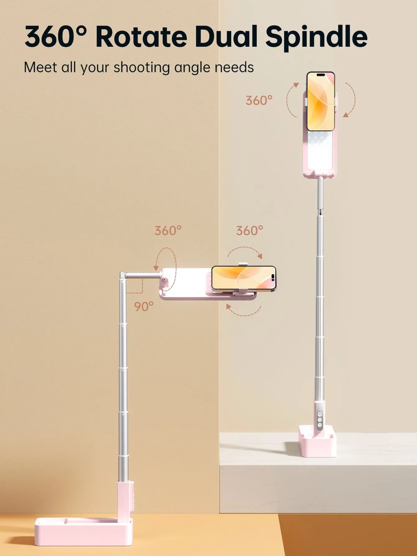 Multifunction Selfie Stand with Selfie Light