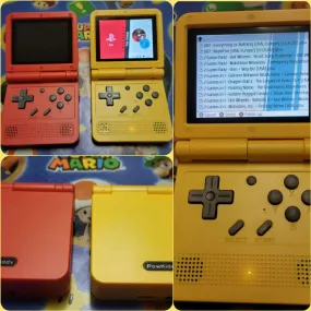 New Powkiddy V90 with custom operating system ultra pocket portable gaming handheld console 64GB Gameboy SP style