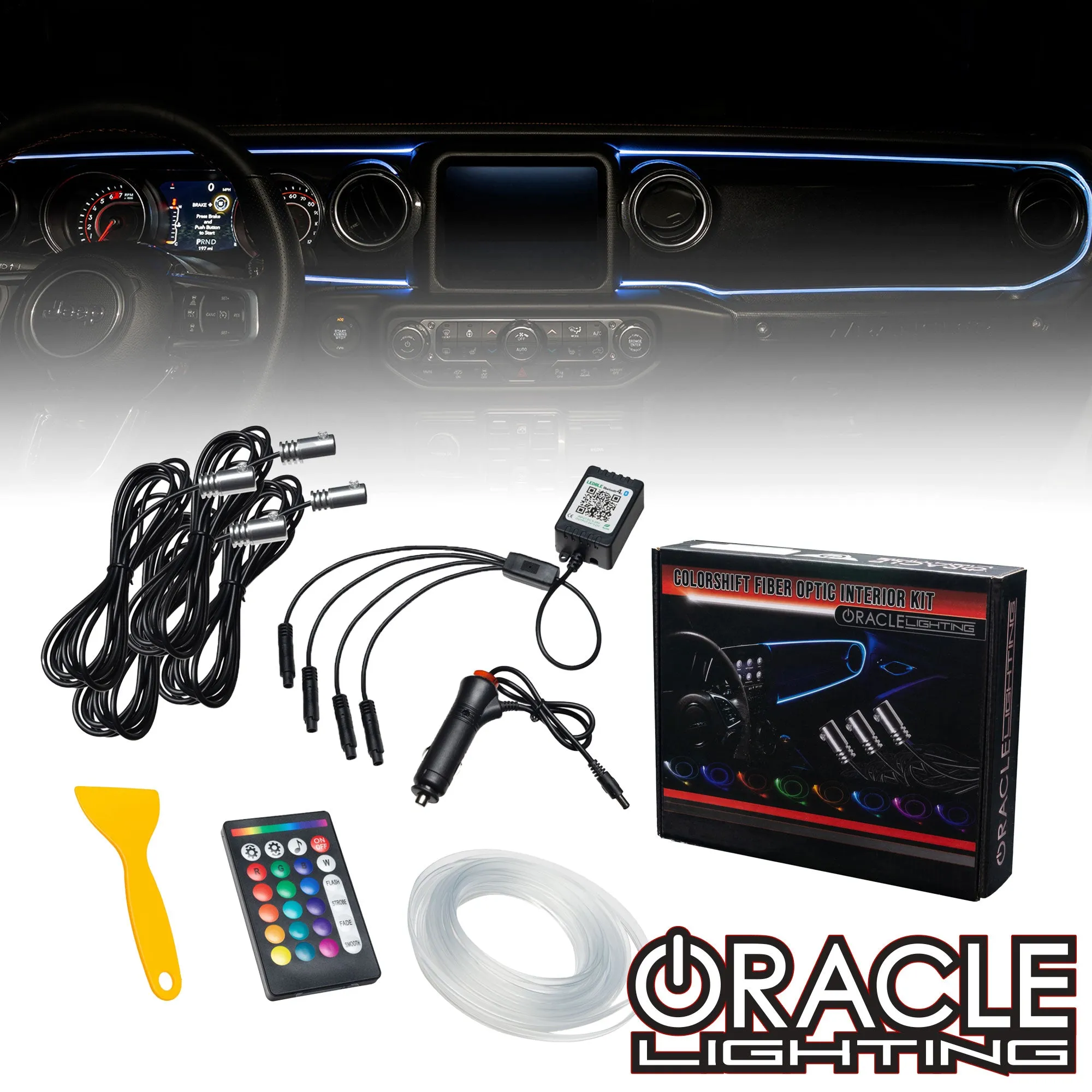 ORACLE Lighting Jeep Wrangler JL/Gladiator JT ColorSHIFT Fiber Optic LED Interior Kit