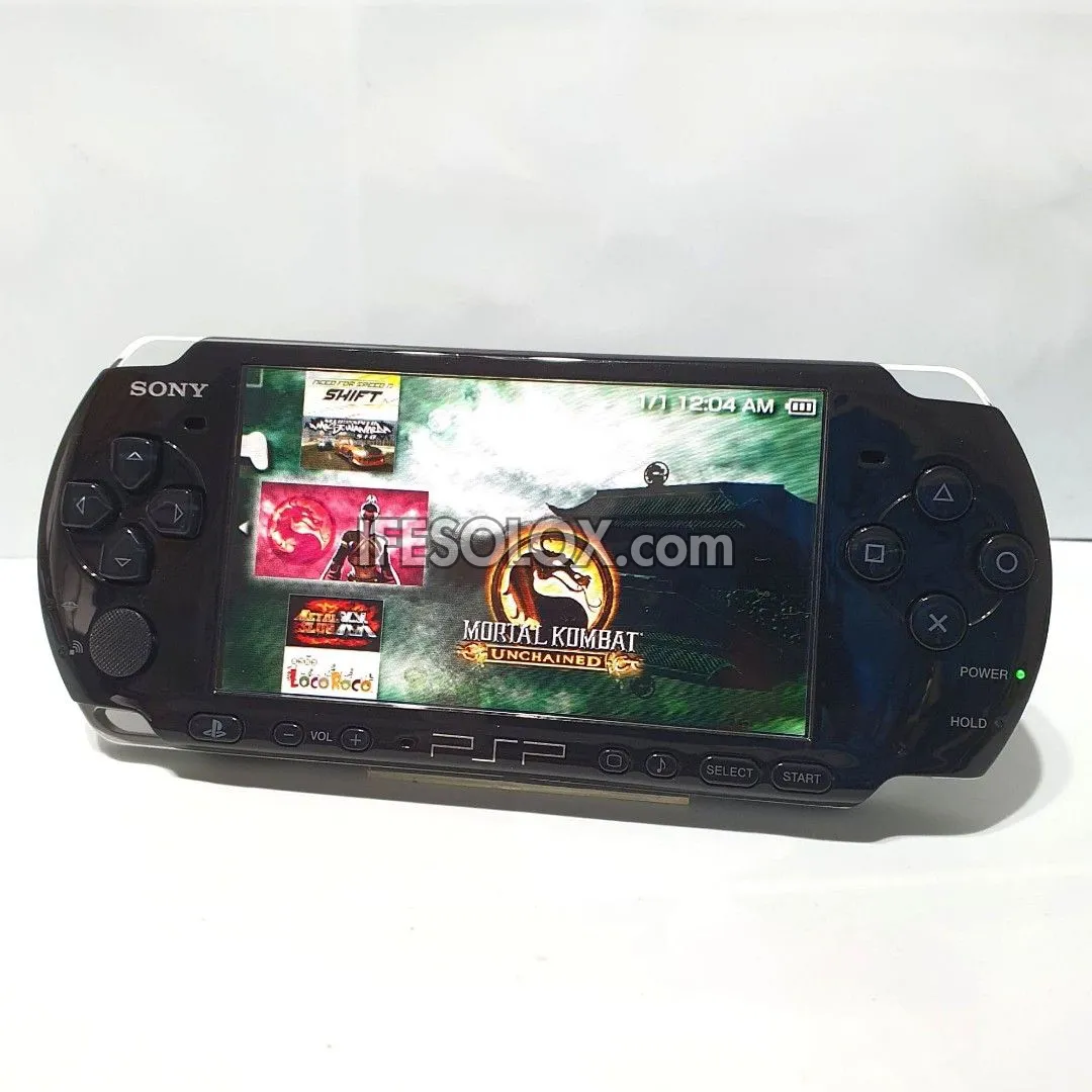 PlayStation Portable PSP 3000 series Brite Game Console with 16GB Memory Stick and 15 Games (Black) - Foreign Used