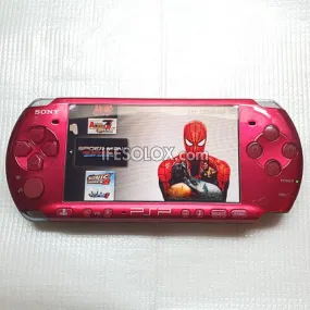 PlayStation Portable PSP 3000 series Brite Game Console with 16GB Memory Stick and 15 Games (Red) - Foreign Used