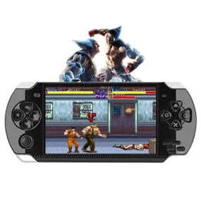 TechKing (15 YEARS WARRANTY) Multifunctional X6 4.3 inch 8GB Handheld Game Built-in 1500 Game Support 10 Emulators for Kid's Handheld Video Game Console, Support TV Connection Display 8GB Game Console