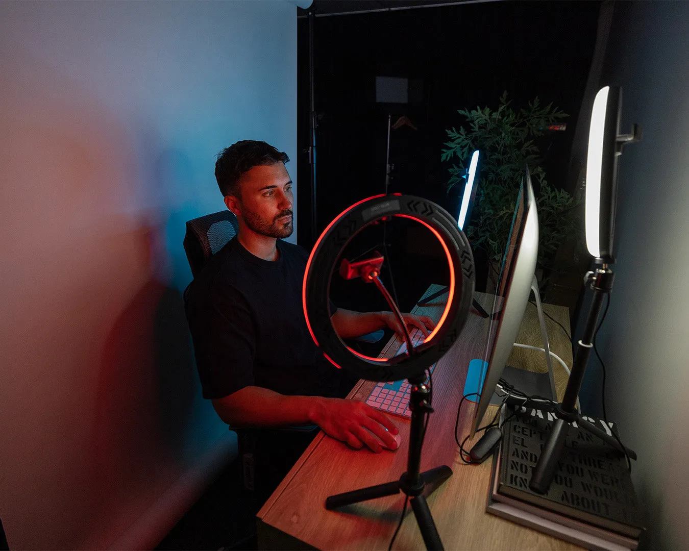 'Triple Rainbow' Youtube Gaming Content Creator Dual RGB Unicorn Ring Light Kit - Bundle