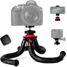 Tripod for Iphone, Fotopro Flexible Camera Tripod with Remote for Iphone 12 Xs,Samsung, Waterproof and Anti-Crack Phone Tripod Stand for Gopro, Portable Travel Tripod for Live Streaming Vlogging Video