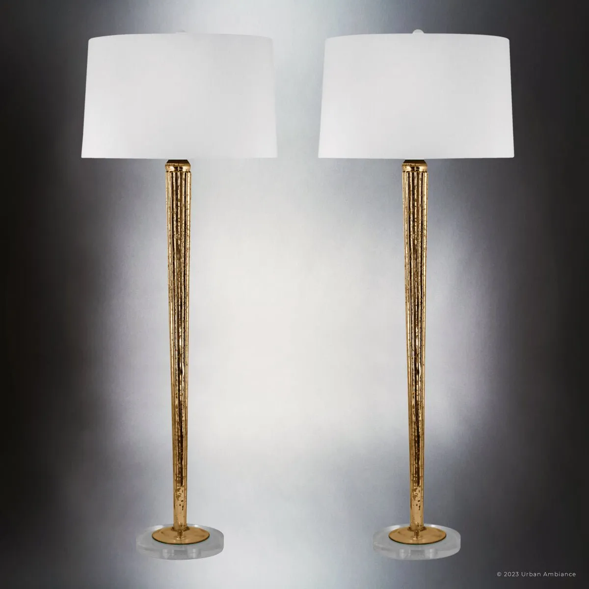 UEX7700 Traditional Table Lamp 14''W x 14''D x 38''H, Gold Mercury Finish, Stockbridge Collection