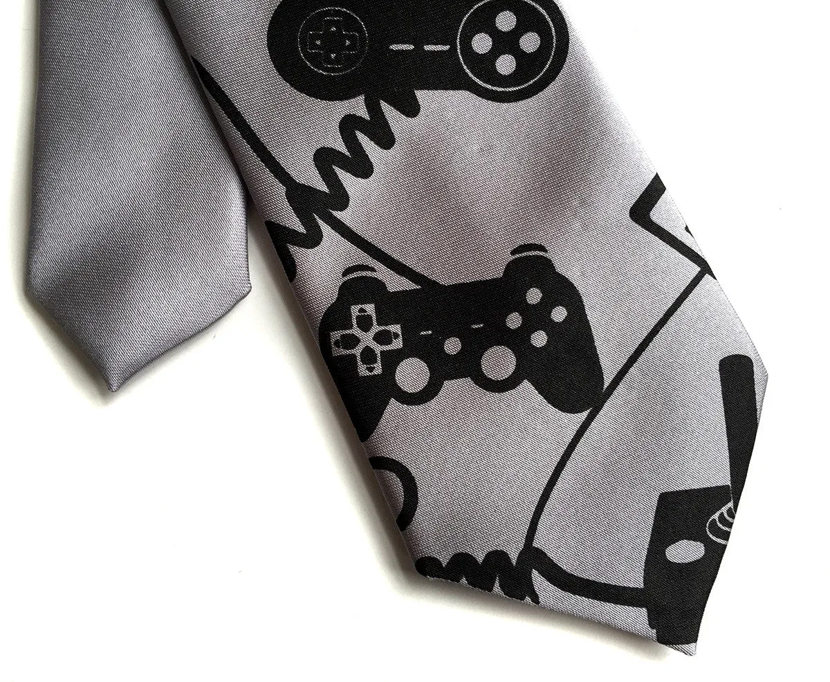 Video Game Controller kids tie. Boys clip-on necktie.