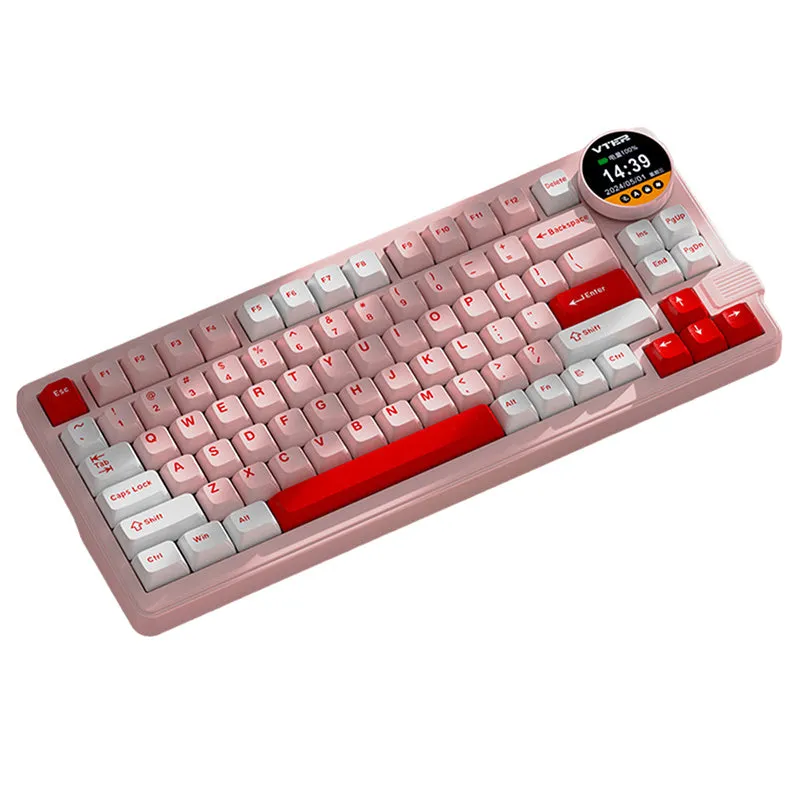 VTER K75 Mechanical Keyboard with Multifunctional Knob Display