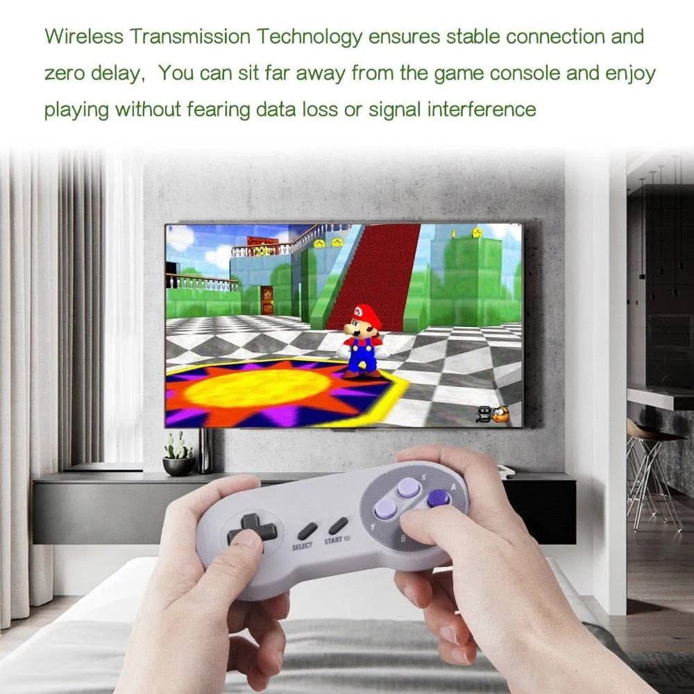 Wireless Gamepad 2.4GHz remote controller USB joystick Console for SNES/NES Games for Windows 10/8/7 PC Raspberry Pi3 for Switch