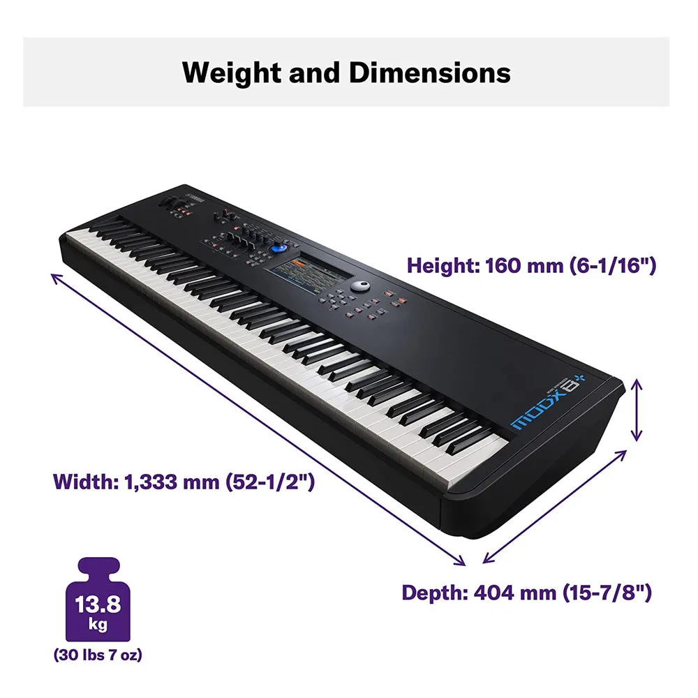 Yamaha MODX8  Plus GHS-Weighted 88-Key Synthesizer - UPC: 889025141932